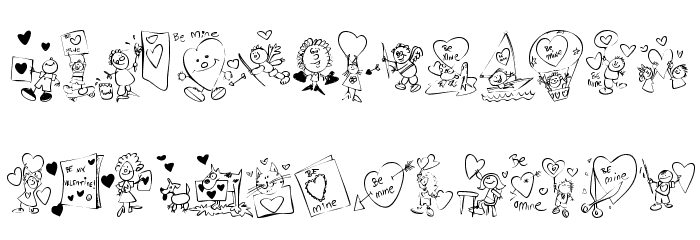KR Valentine Kids 2006 Caratteri MINUSCOLO