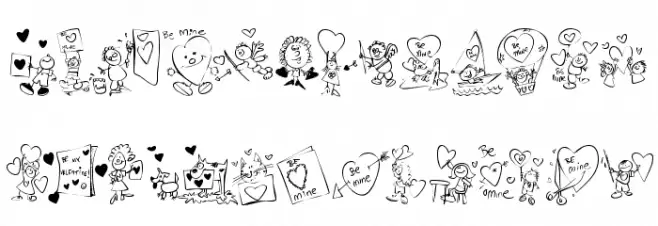 KR Valentine Kids 2006 字体 大写