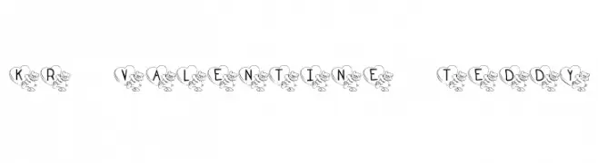 KR Valentine Teddy  Frei Schriftart Herunterladen