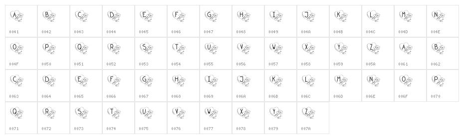 KR Valentine Teddy Character Map