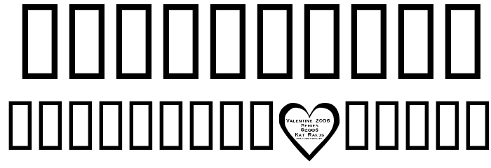 KR Valentines 2006 Eight Font OTHER CHARS