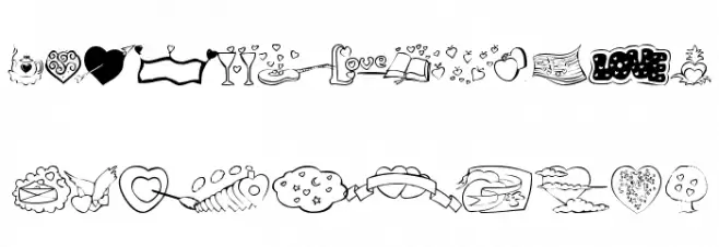KR Valentines 2006 Five 字体 大写