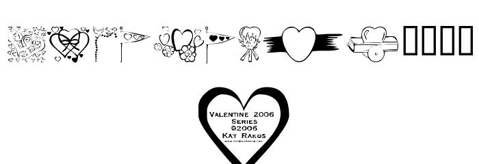 KR Valentines 2006 Nine Font Alte caractere