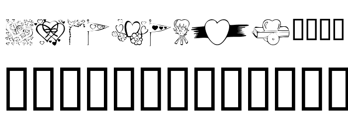 KR Valentines 2006 Nine Font Litere mici