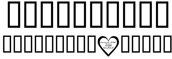 KR Valentines 2006 Seven Font OTHER CHARS