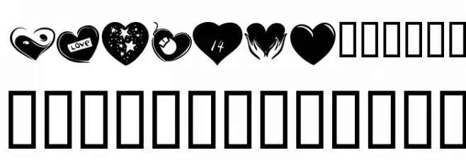 KR Valentines 2006 Six 字体 大写