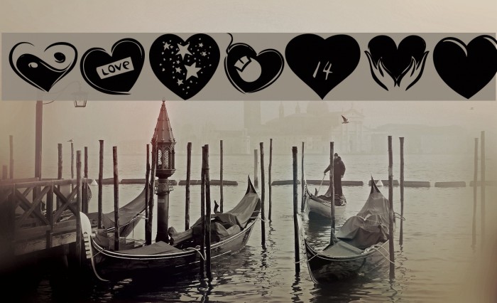 KR Valentines 2006 Six Font examples