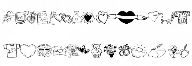 KR Valentines 2006 Ten Шрифта ВЕРХНИЙ