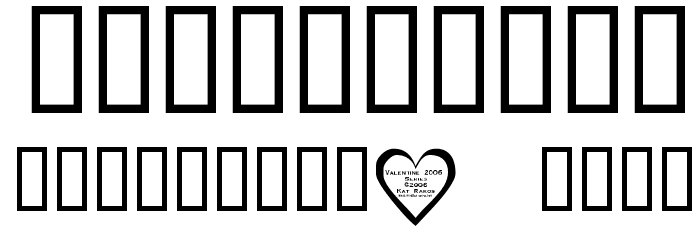 KR Valentines 2006 Three Font OTHER CHARS