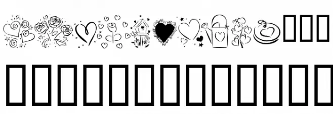 KR Valentines 2006 Schriftart Groß