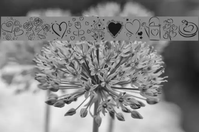 KR Valentines 2006 Font examples