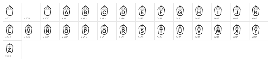 KR Votive Character Map