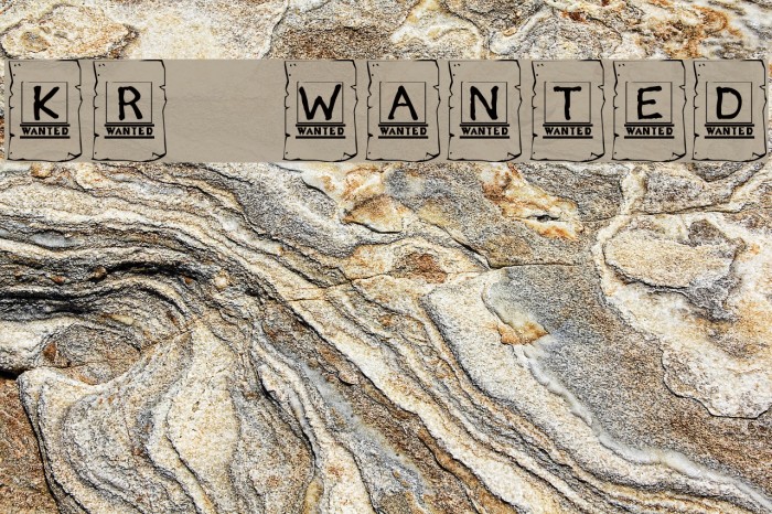 KR Wanted! Font examples