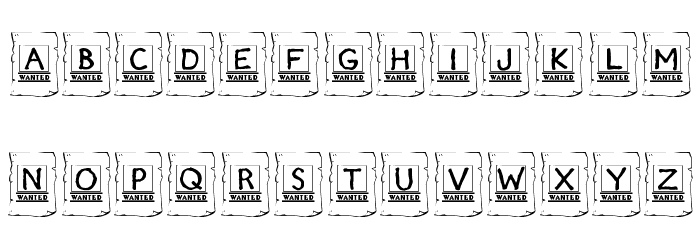 KR Wanted! Font LOWERCASE