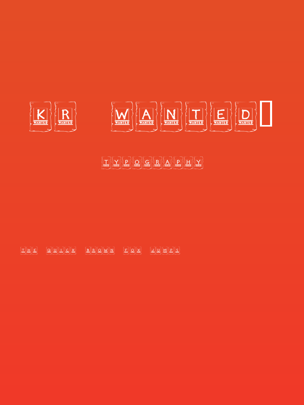 KR Wanted! Poster
