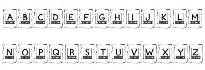 KR Wanted! Schriftart Kleinbuchstaben