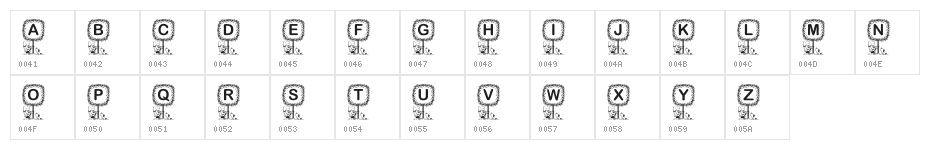 KR Washington Character Map