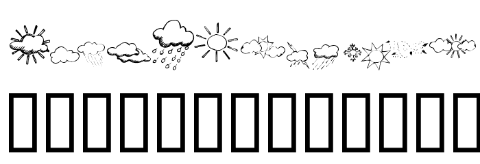KR Weather Dings Font LOWERCASE
