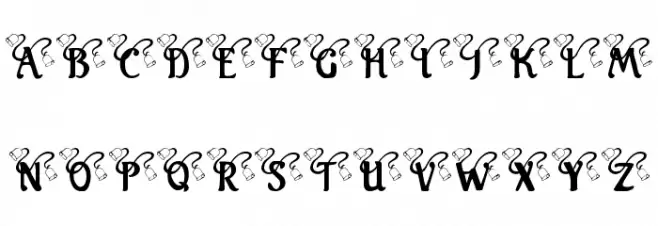 KR Wedding Bells Font Litere mari
