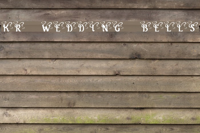 KR Wedding Bells Font examples