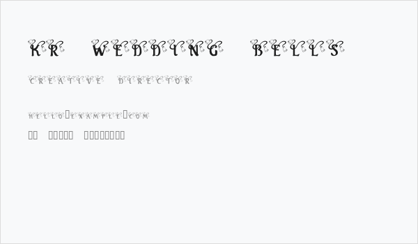 KR Wedding Bells Business Card
