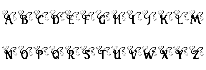 KR Wedding Bells Font Litere mici