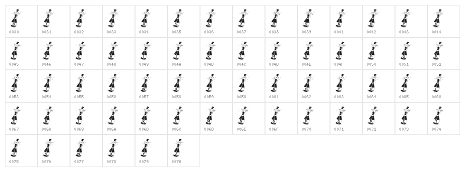 KR Welcome 2003 Character Map