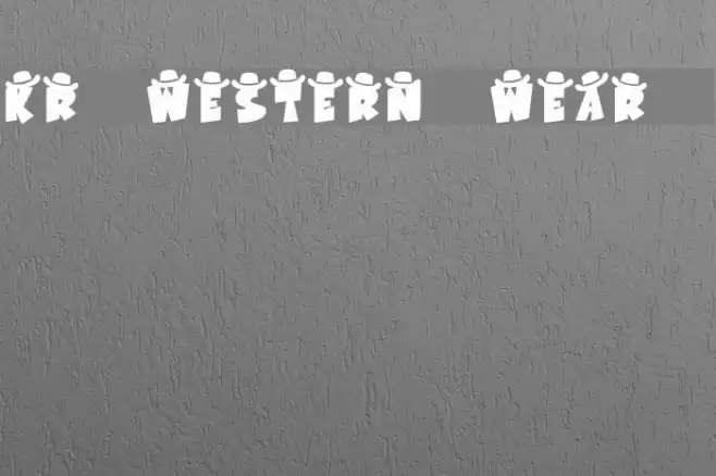 KR Western Wear 1 Font examples