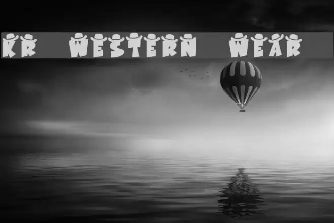KR Western Wear 1 Font examples