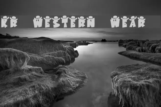 KR Western Wear 1 Font examples