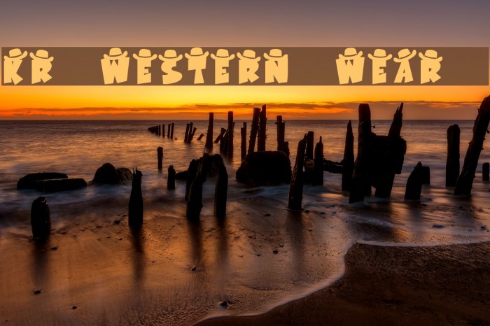 KR Western Wear 1 Font examples
