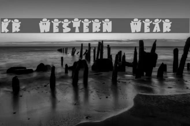 KR Western Wear 1 Font examples