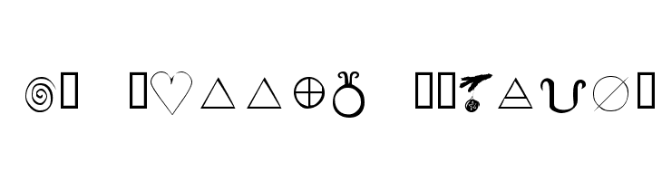 KR Wiccan Symbols Caratteri