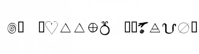 KR Wiccan Symbols  フリーフォントのダウンロード