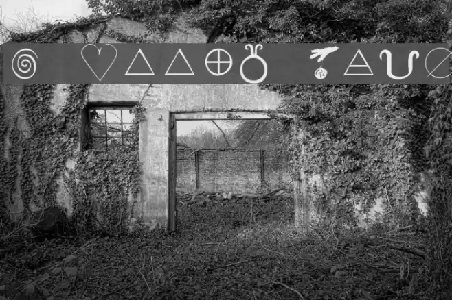 KR Wiccan Symbols Font examples