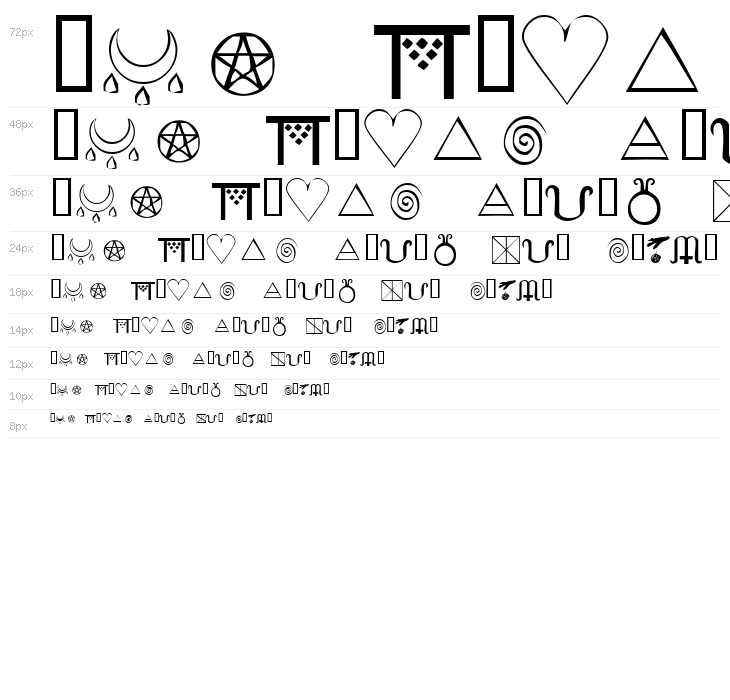 KR Wiccan Symbols Waterfall