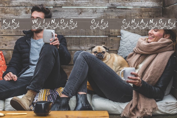 KR Winds Of Change Font examples