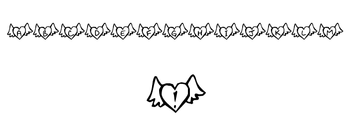 KR Wings of Love Font OTHER CHARS