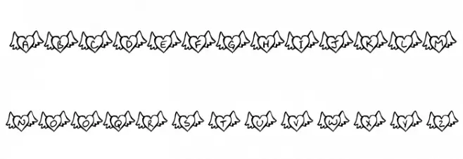 KR Wings of Love Font Litere mari