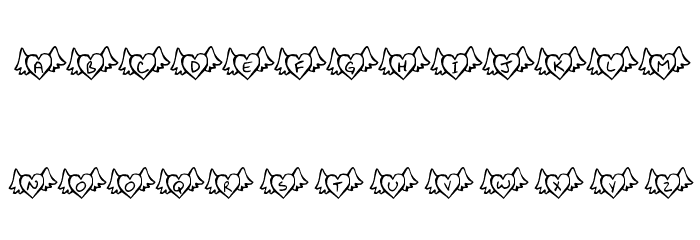 KR Wings of Love Font LOWERCASE