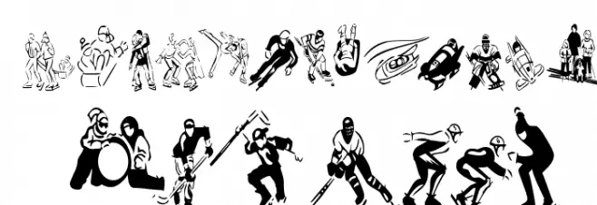 KR Winter Sports Шрифта ВЕРХНИЙ