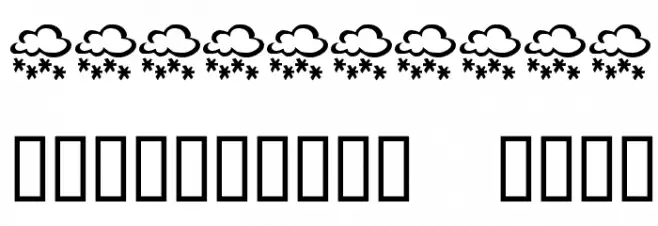 KR Wintry Mix フォント その他の文字