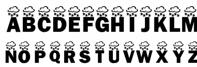 KR Wintry Mix Font Litere mari