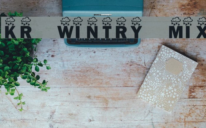 KR Wintry Mix Font examples