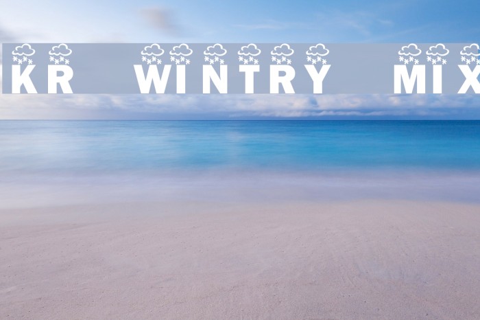 KR Wintry Mix Font examples