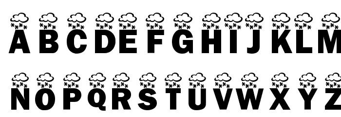 KR Wintry Mix Font LOWERCASE