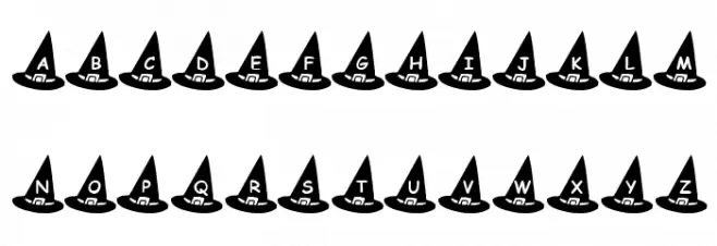 KR Witch's Hat Fonte MAIÚSCULAS