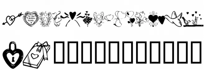 KR With Heart خط أحرف كبيرة
