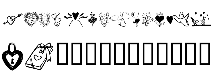 KR With Heart Font LOWERCASE