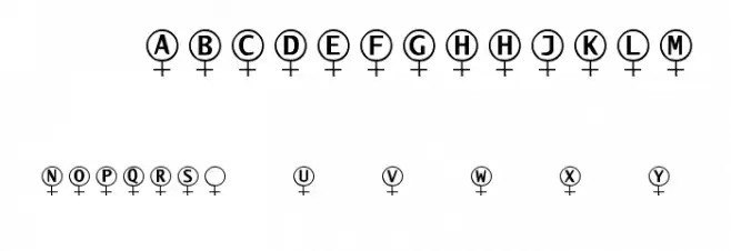 KR Woman Oh! फ़ॉन्ट लोअरकेस